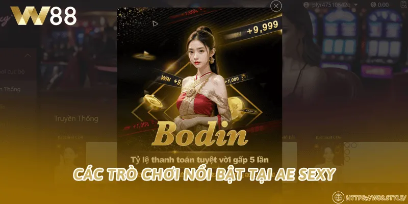 Các trò chơi nổi bật tại AE Sexy