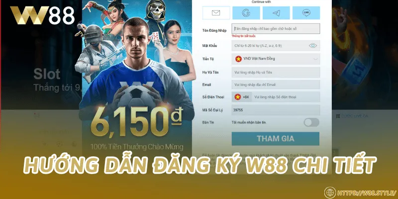 Hướng dẫn đăng ký W88 chi tiết