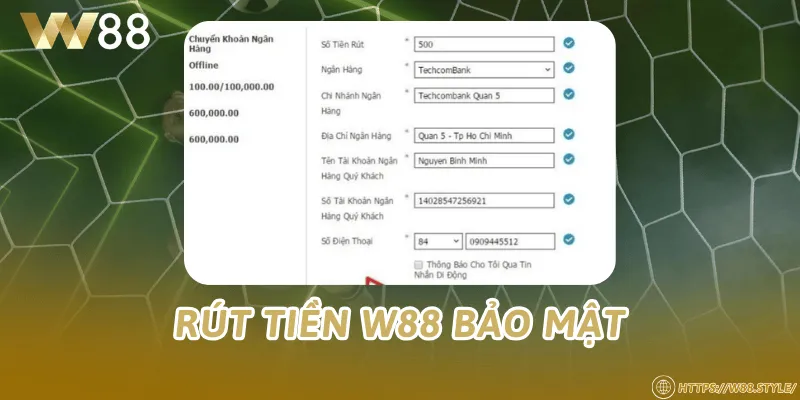 Rút tiền W88